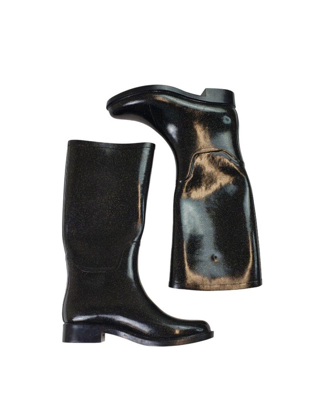 Ted Baker London Gold Glitter Rain Boots Size 7